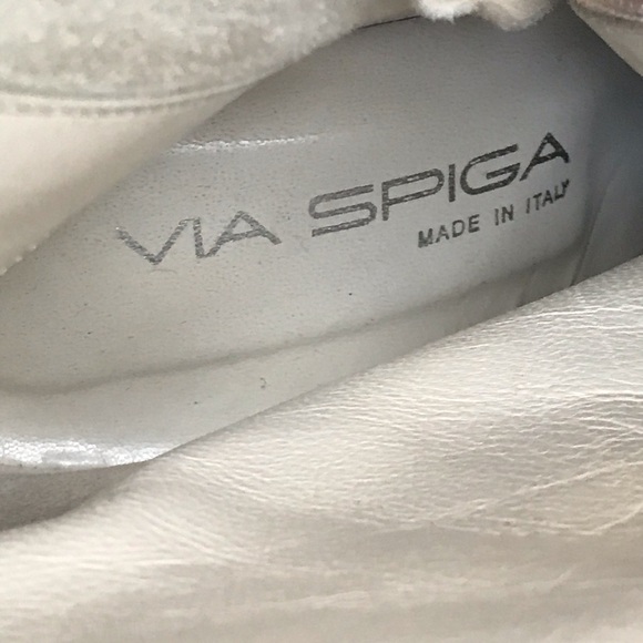 Via Spiga White Heeled Ankle Boots Size 5 - Picture 8 of 8